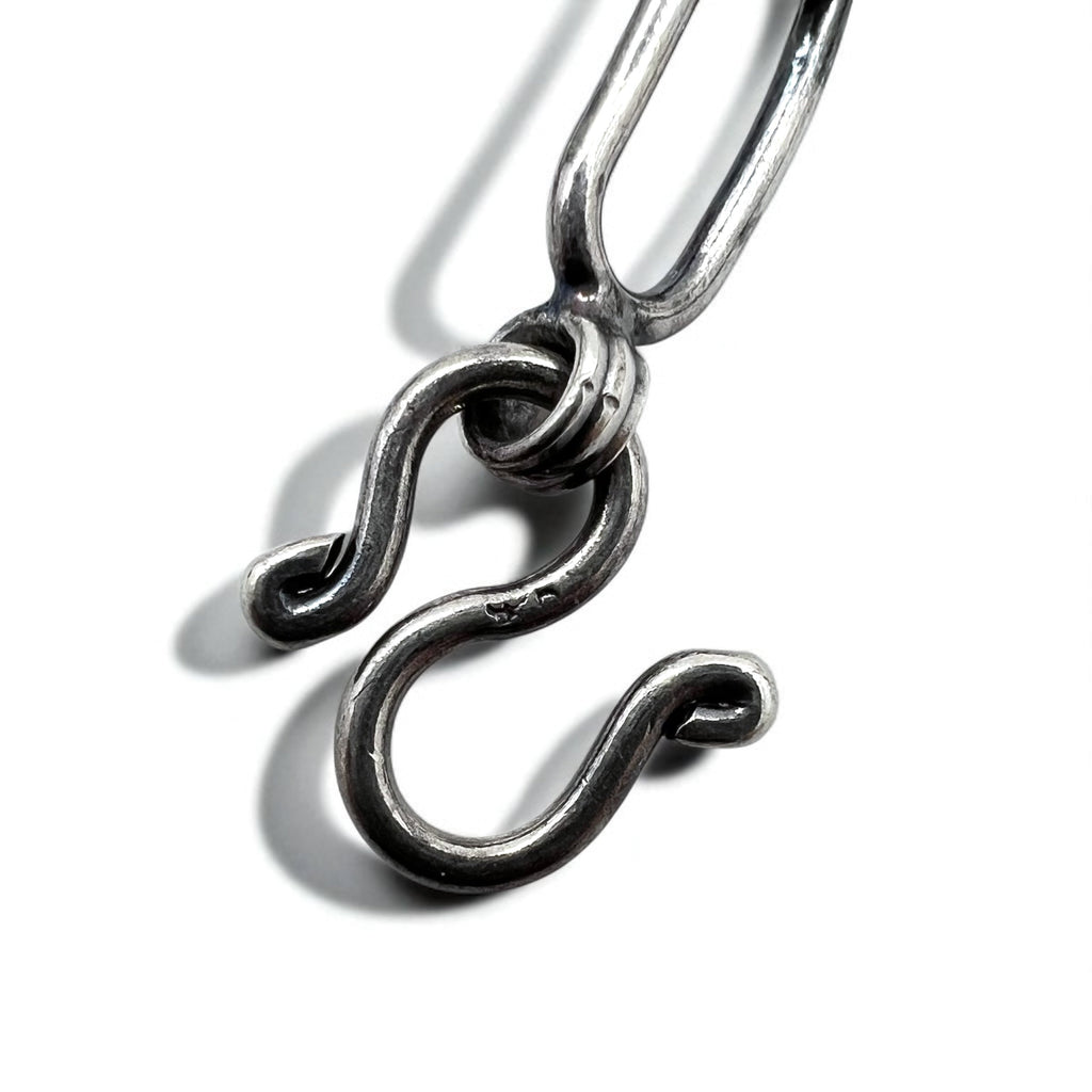 Collana vintage in argento con catena a maglie, braccialetto a 3 fili in argento 925, utilizzabile in 2 modi