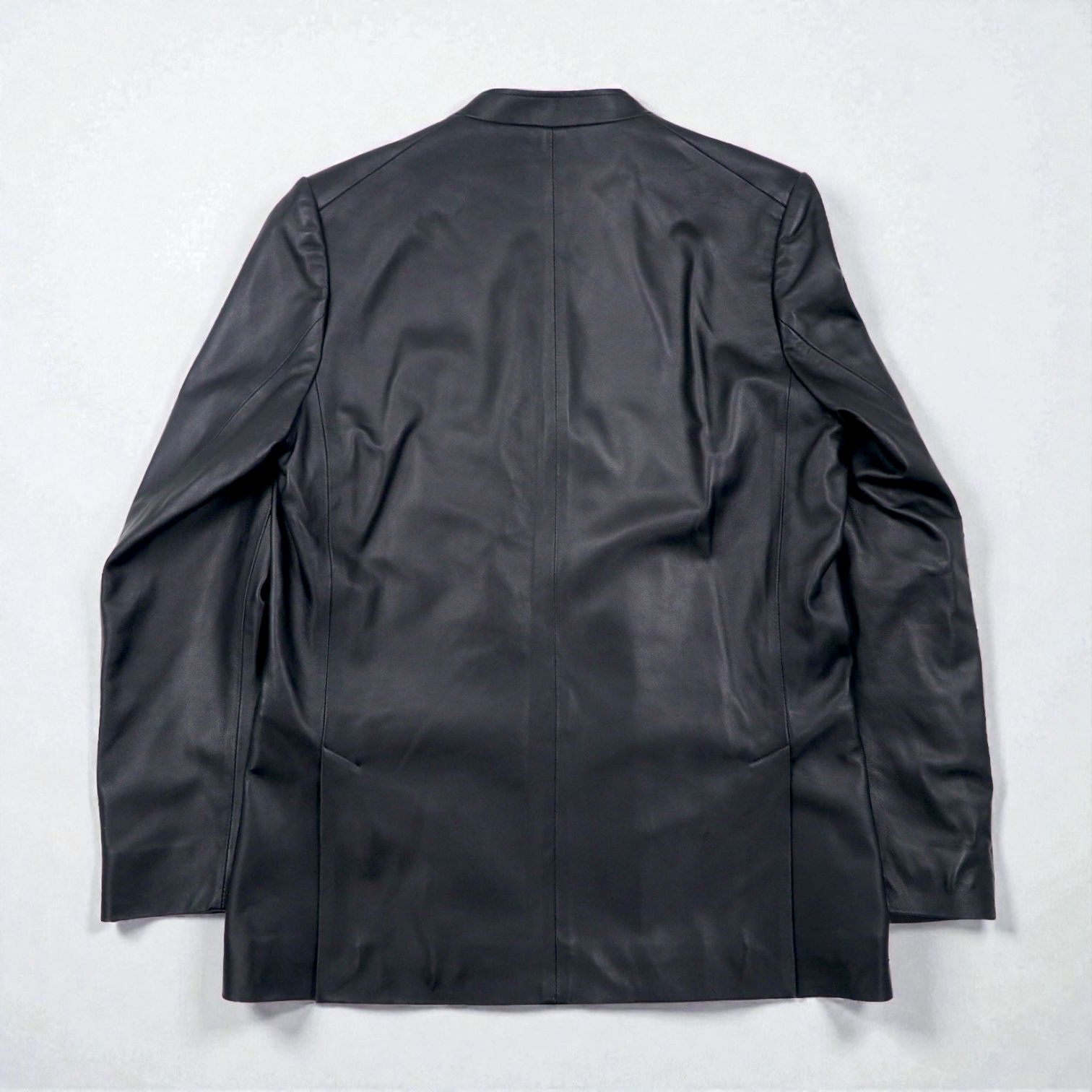TA CA SI International Gallery BEAMS ラムレザー ダブルブレスト ジャケット M ノーカラー 羊革 23-16-0719-262
