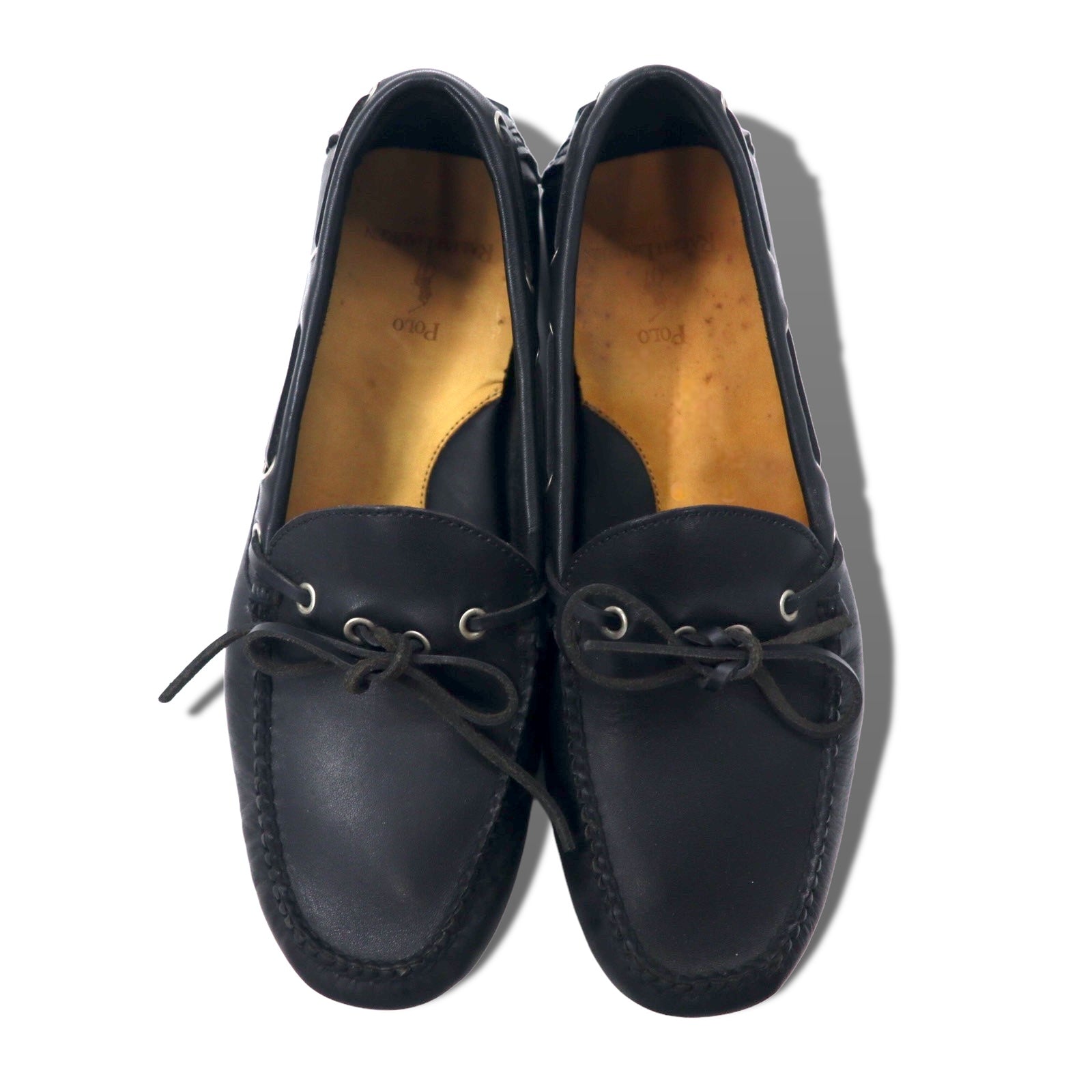 POLO RALPH  LAUREN ドライビングシューズ 26.5cm ブラック レザー 506787 01-05 ブラジル製