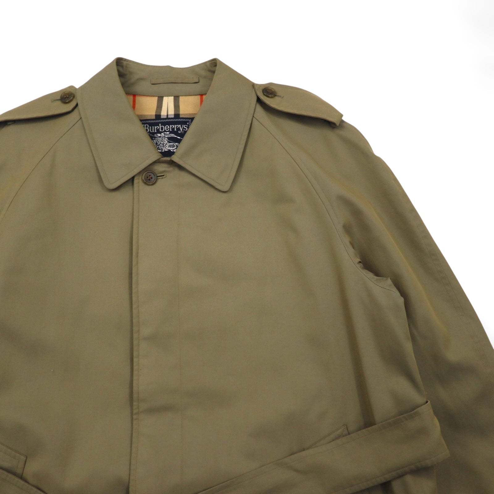 BURBERRY バルマカーンコート ステンカラーコート L ベージュ エポレット ベルト付き