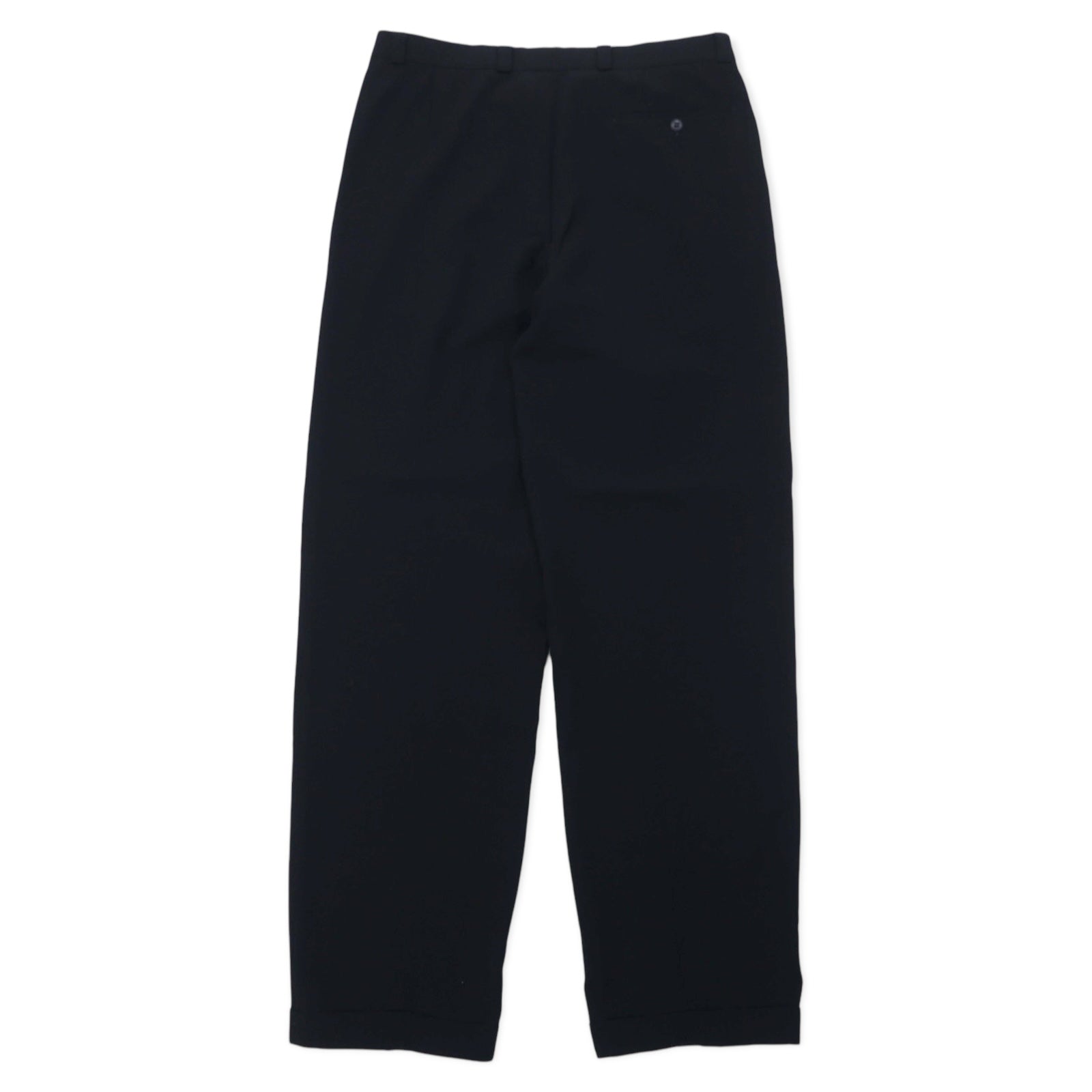 WOLFHOSE Pantaloni a pieghe taglio ampio Euro Vintage anni '80 102 Nero Poliestere Lana