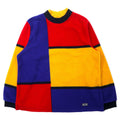 alia SPORT Anni '90 Pile pullover color block oversize M Multicolore Poliestere fantasia pazzesca