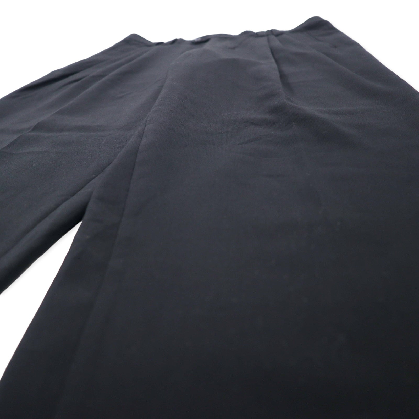 WOLFHOSE Pantaloni a pieghe taglio ampio Euro Vintage anni '80 102 Nero Poliestere Lana