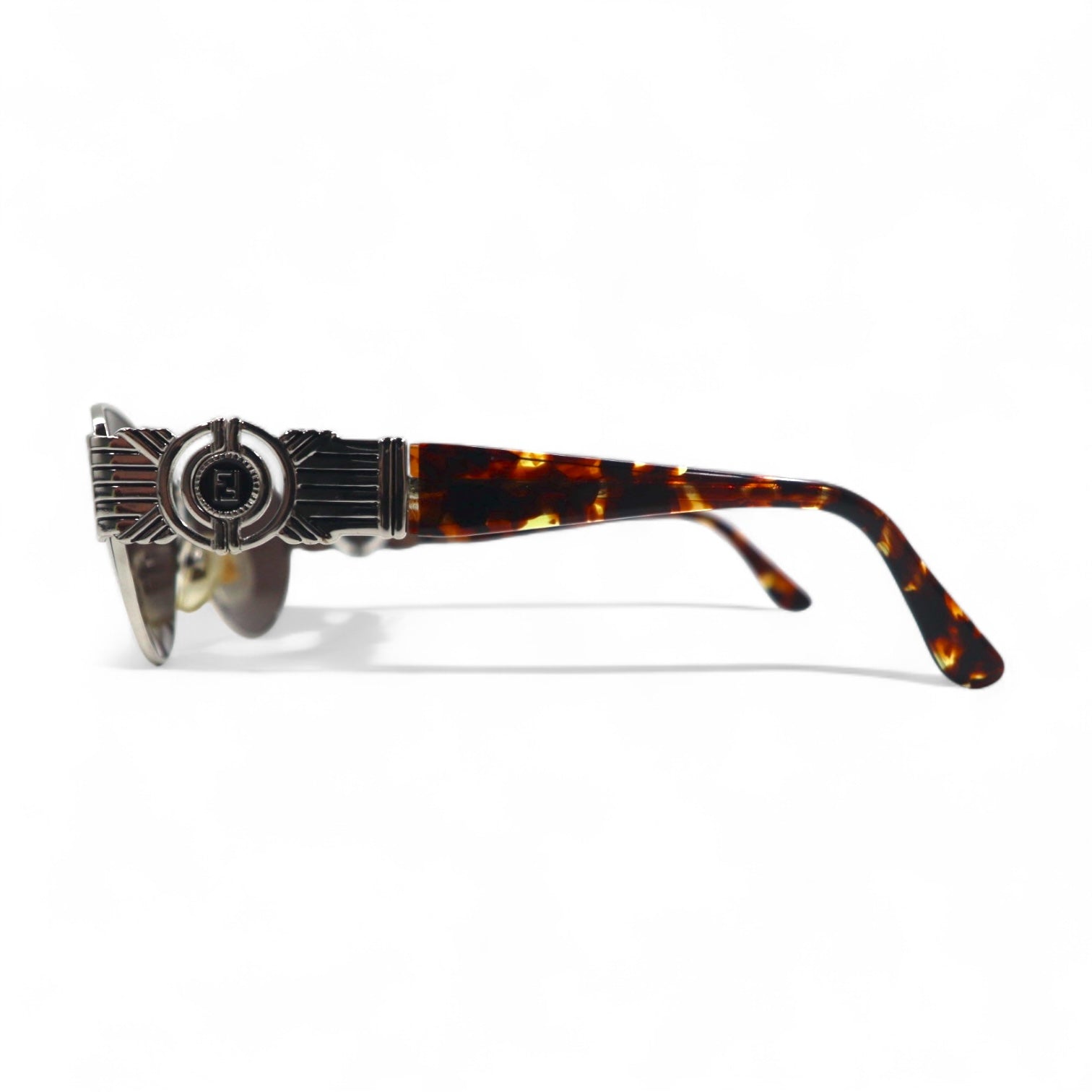 FENDI Occhiali da sole vintage Boston con montatura in metallo tartarugata SL7033 Made in Italy