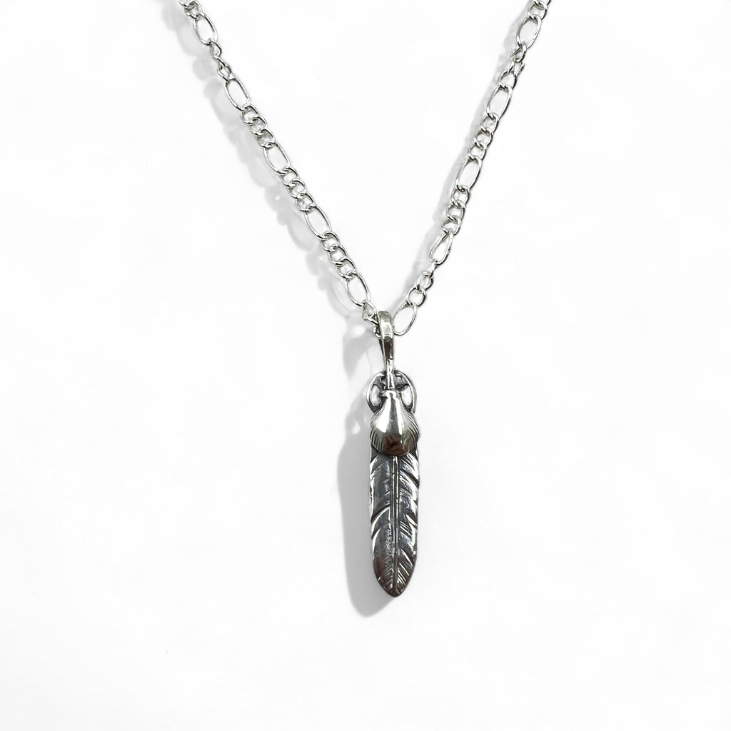 Vintage Silver Feather Necklace ハートホイール フェザー ネックレス シルバー 925