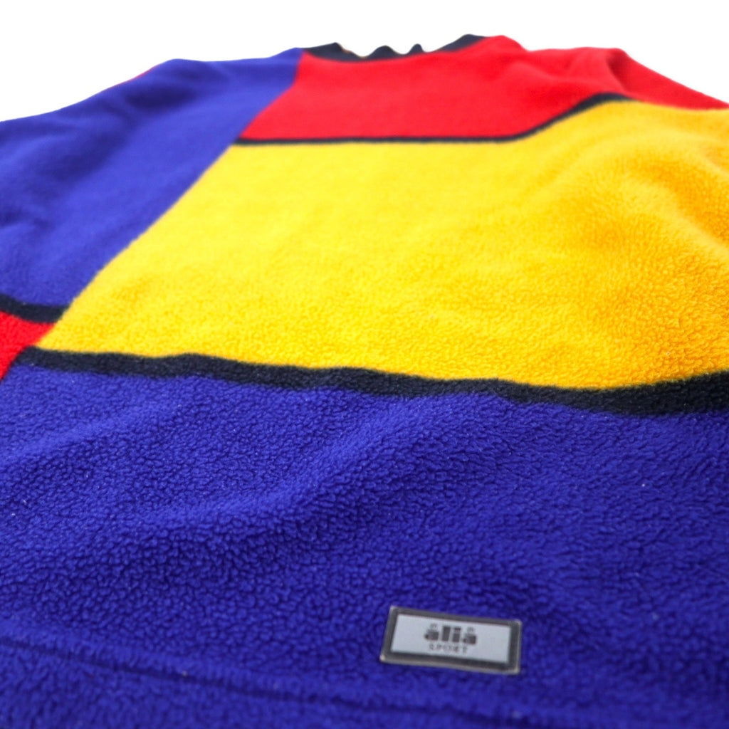 alia SPORT Anni '90 Pile pullover color block oversize M Multicolore Poliestere fantasia pazzesca