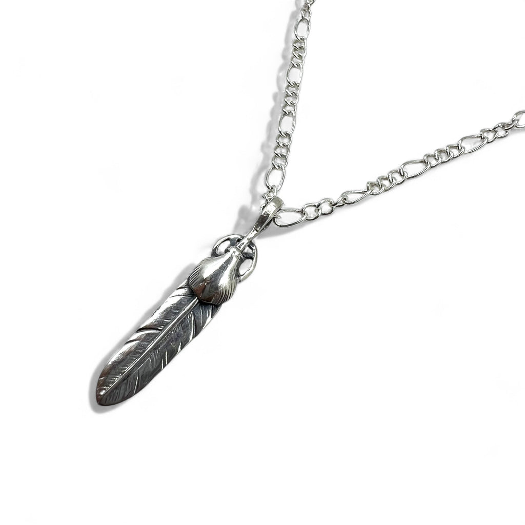 Vintage Silver Feather Necklace ハートホイール フェザー ネックレス シルバー 925