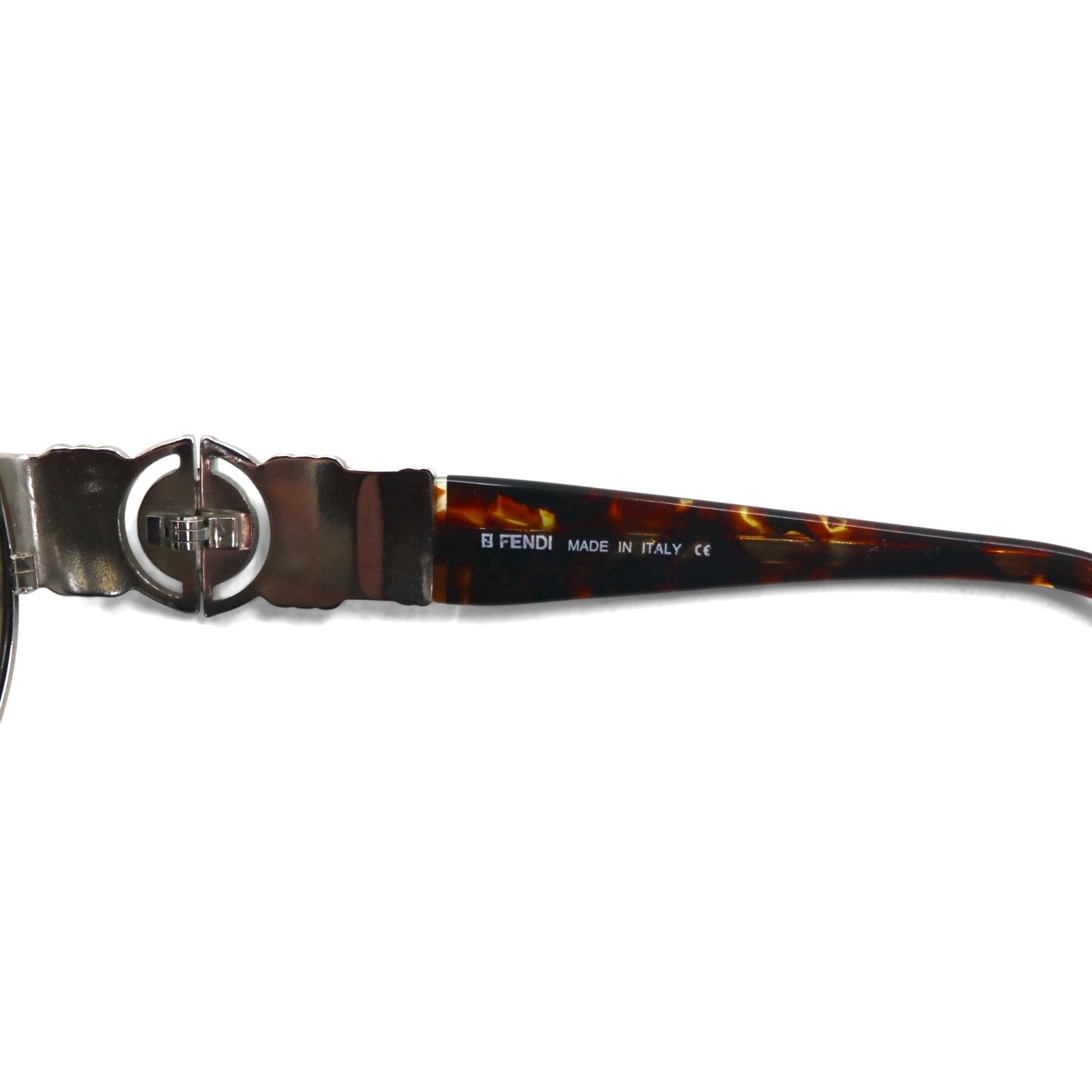 FENDI Occhiali da sole vintage Boston con montatura in metallo tartarugata SL7033 Made in Italy