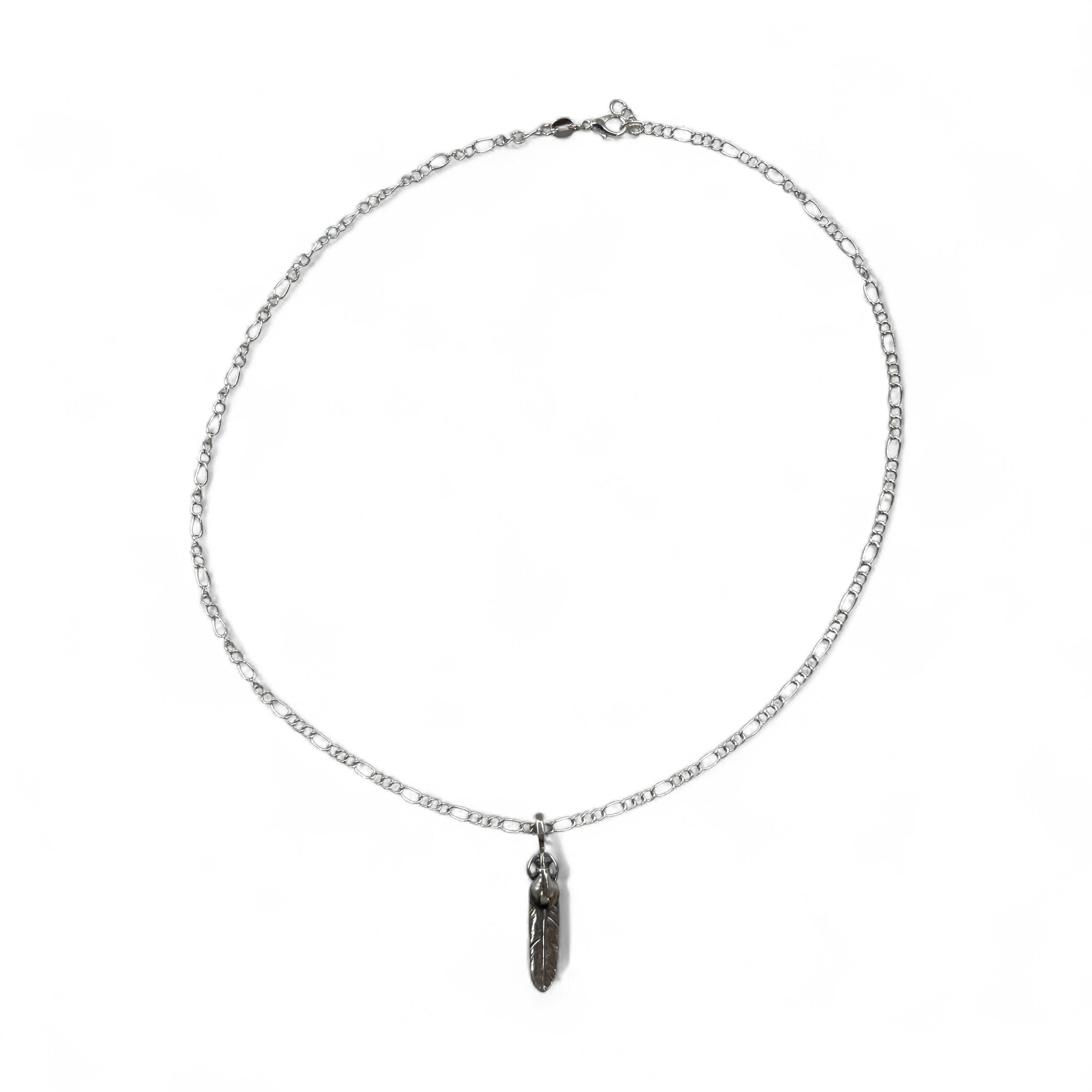 Vintage Silver Feather Necklace ハートホイール フェザー ネックレス シルバー 925
