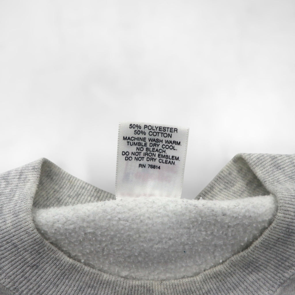90s USA Vintage Sweatshirt College House カレッジ プリント スウェット トレーナー XL グレー 90年代 USA製