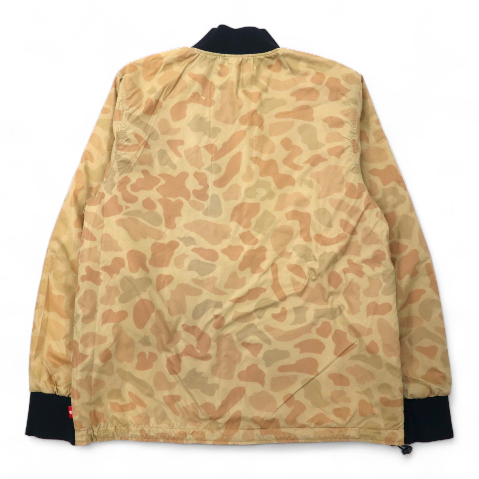 Stussy Giubbotto Aviatore Reversibile Giacca Trapuntata L Beige Camouflage Nero Nylon