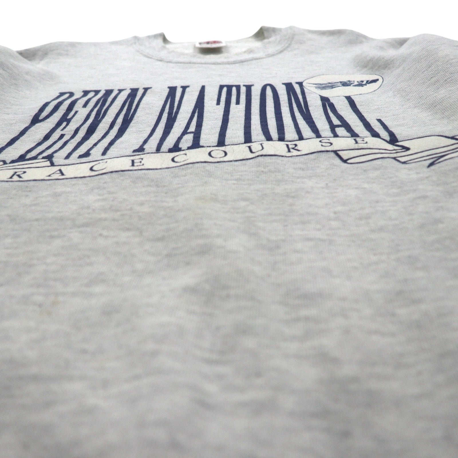 90s USA Vintage Sweatshirt College House カレッジ プリント スウェット トレーナー XL グレー 90年代 USA製