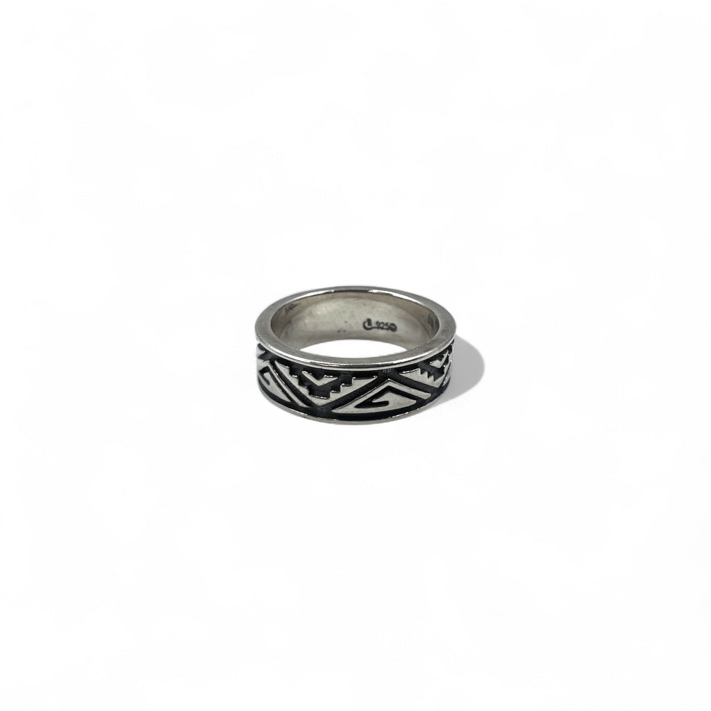 Vintage Navajo Ring インディアンジュエリー ナバホ族 スタンプワーク リング 指輪 11号 シルバー 925 ネイティブ柄
