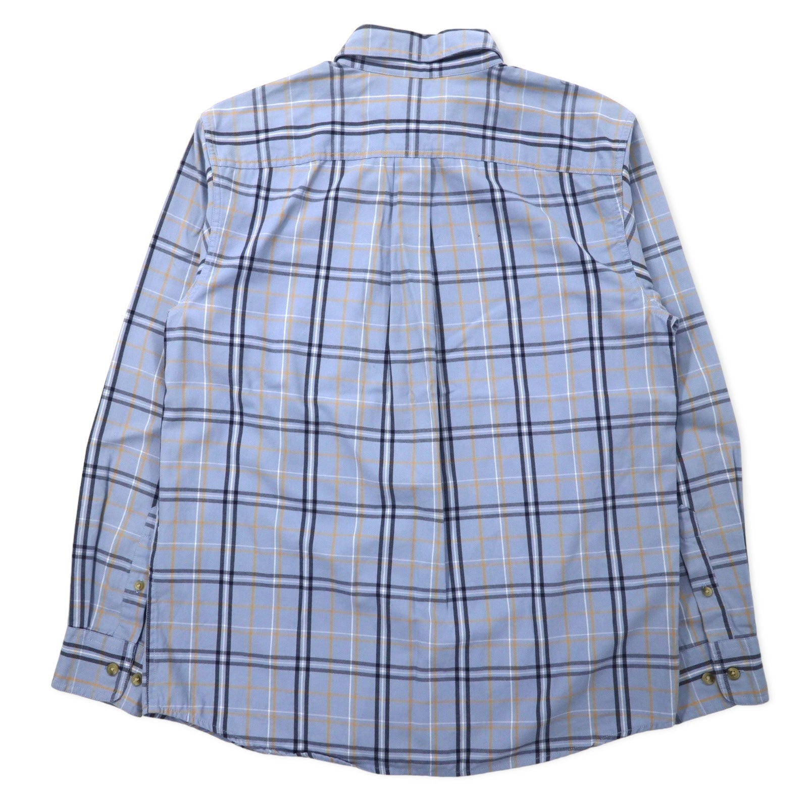 Eddie Bauer camicia button-down L blu a quadri cotone