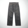 Levi's 502 デニムパンツ ジーンズ M グレー コットン レザーパッチ 00502-0368