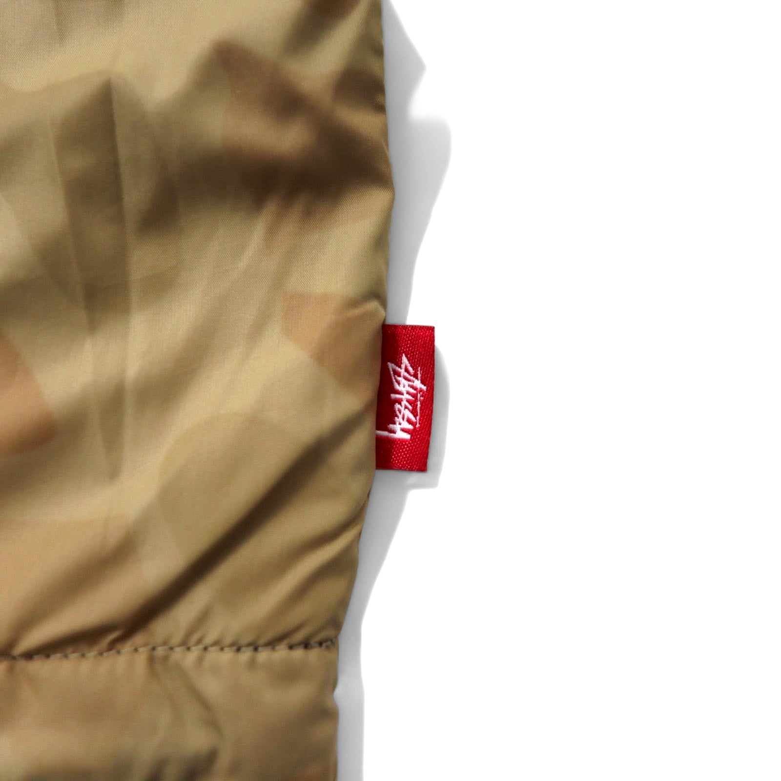 Stussy Giubbotto Aviatore Reversibile Giacca Trapuntata L Beige Camouflage Nero Nylon