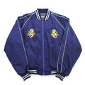 Japan Vintage 90s Souvenir Jacket BUGLE CLUB スカジャン M ネイビー 龍 刺繍