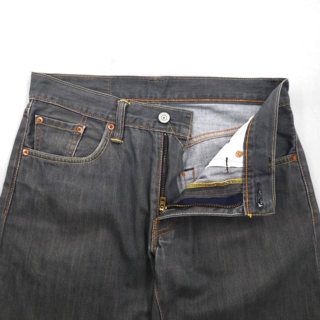 Levi's 502 デニムパンツ ジーンズ M グレー コットン レザーパッチ 00502-0368