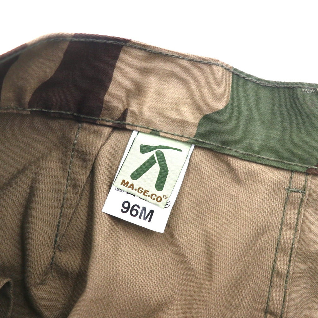 Pantaloni cargo F-2 con doppio strato al ginocchio dell'esercito francese, taglia 96M, colore kaki mimetico BIRMINGHAM / F2 Militare MAGECO, deadstock, nuovo.