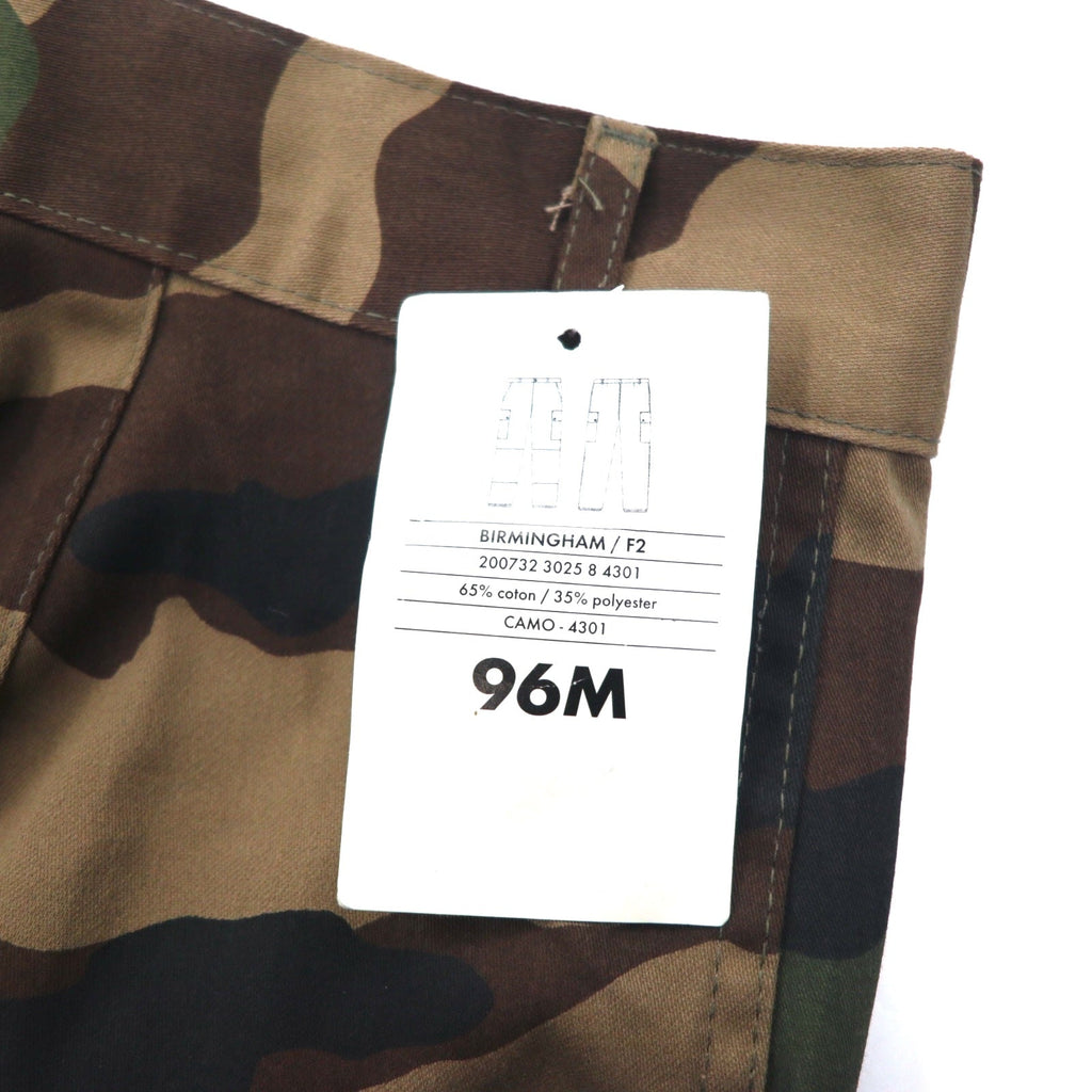 Pantaloni cargo F-2 con doppio strato al ginocchio dell'esercito francese, taglia 96M, colore kaki mimetico BIRMINGHAM / F2 Militare MAGECO, deadstock, nuovo.