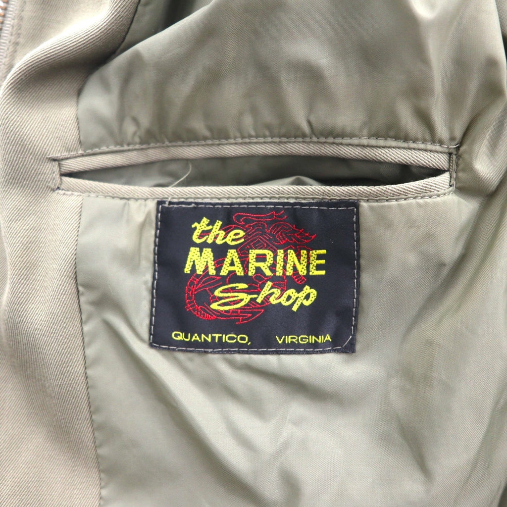 USMC 80年代 アメリカ海軍 PEWTER 2246 タンカージャケット フライトジャケット XL カーキ ウール ミリタリー THE MARINE SHOP