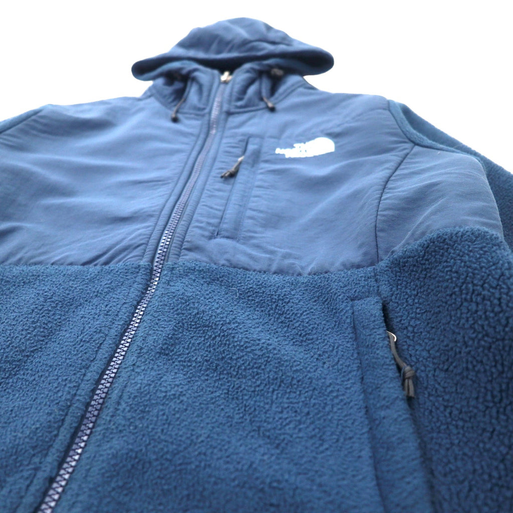 THE NORTH FACE Denali Hoodie pile POLARTEC S blu scuro poliestere logo ricamato