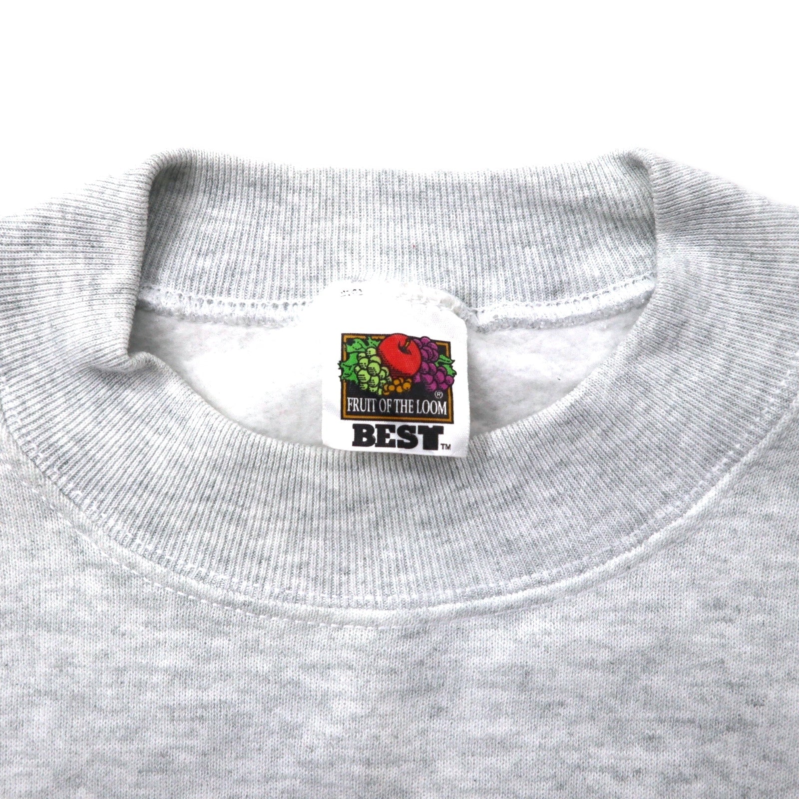 FRUIT OF THE LOOM Anni '90 BEST Stampa Felpa L Grigio Cotone Interno spazzolato Ranger BOAT