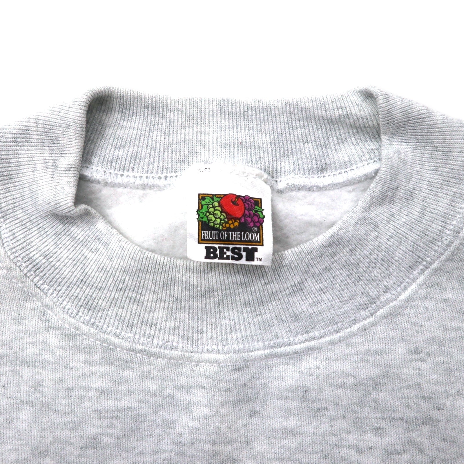 FRUIT OF THE LOOM Anni '90 BEST Stampa Felpa L Grigio Cotone Interno spazzolato Ranger BOAT
