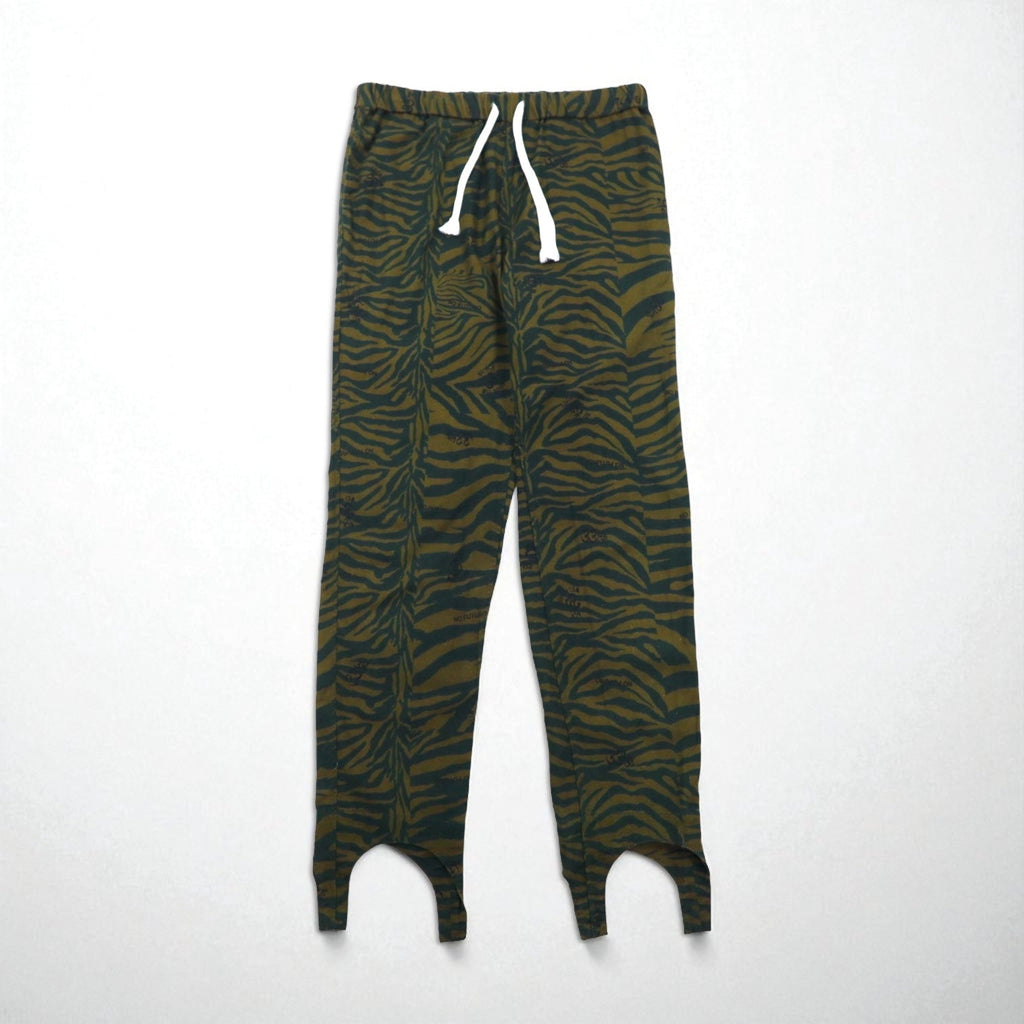 BLACKWEIRDOS Pantaloni Easy M Motivo animalier zebrato Cinghie sull'orlo Fabbricati in Giappone 21AW-PA05