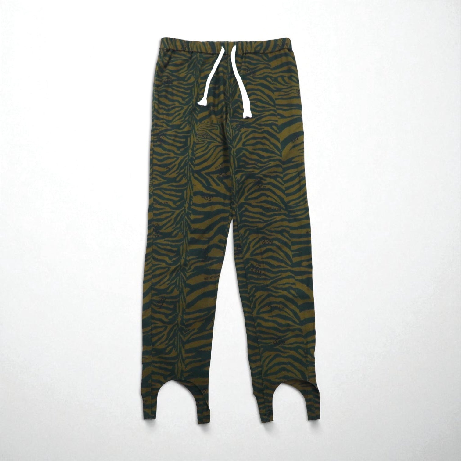 BLACKWEIRDOS Pantaloni Easy M Motivo animalier zebrato Cinghie sull'orlo Fabbricati in Giappone 21AW-PA05