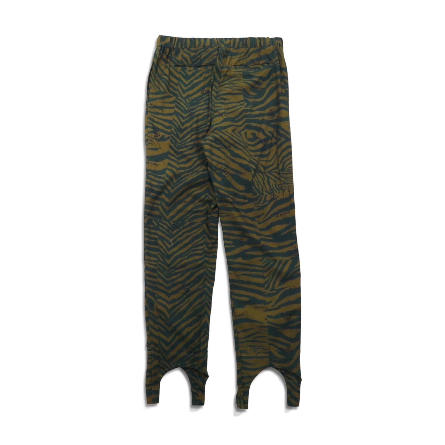 BLACKWEIRDOS Pantaloni Easy M Motivo animalier zebrato Cinghie sull'orlo Fabbricati in Giappone 21AW-PA05