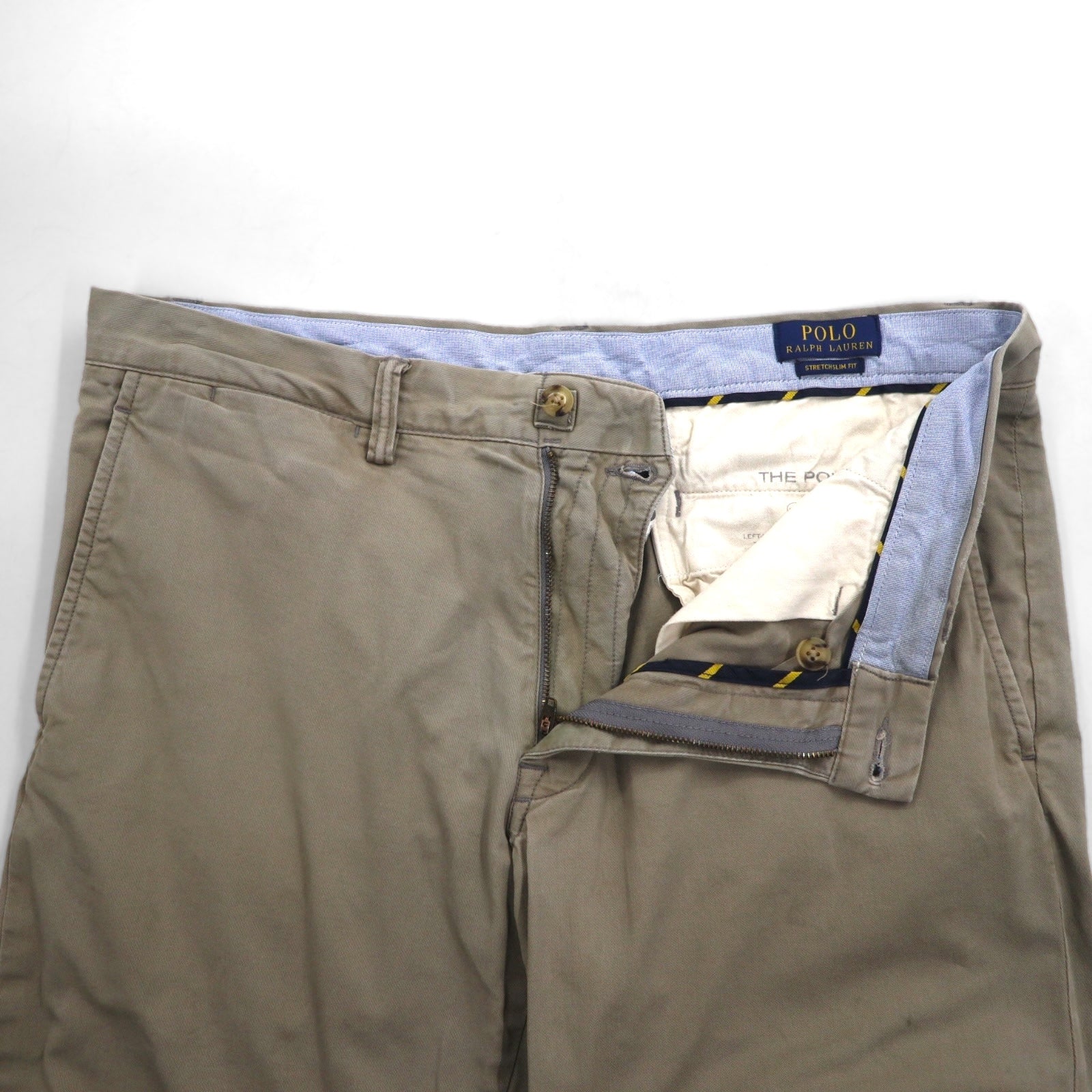 POLO RALPH LAUREN Pantaloni Chino Polo Chino Stretch Slim Fit L Beige Cotone
