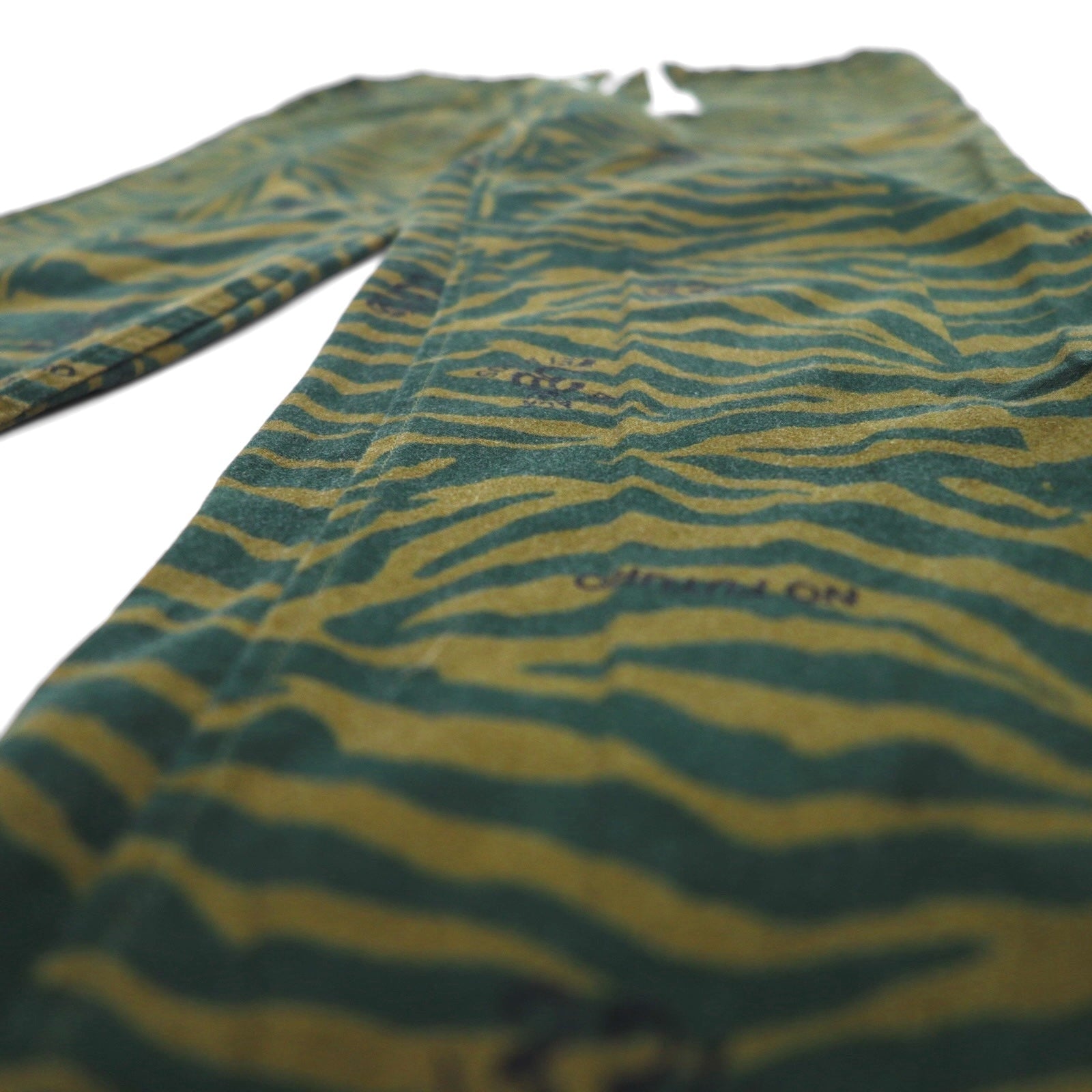 BLACKWEIRDOS Pantaloni Easy M Motivo animalier zebrato Cinghie sull'orlo Fabbricati in Giappone 21AW-PA05
