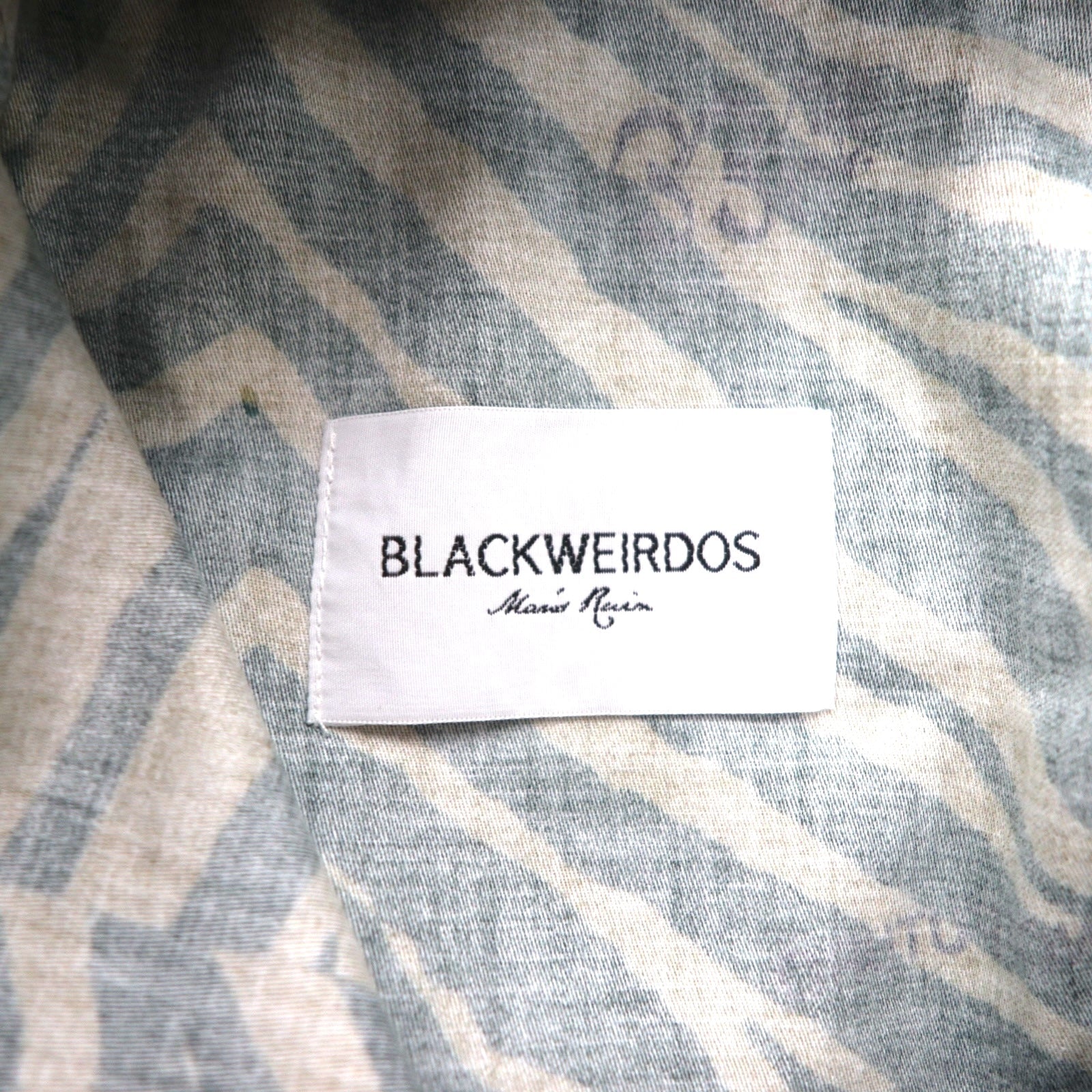 BLACKWEIRDOS Pantaloni Easy M Motivo animalier zebrato Cinghie sull'orlo Fabbricati in Giappone 21AW-PA05