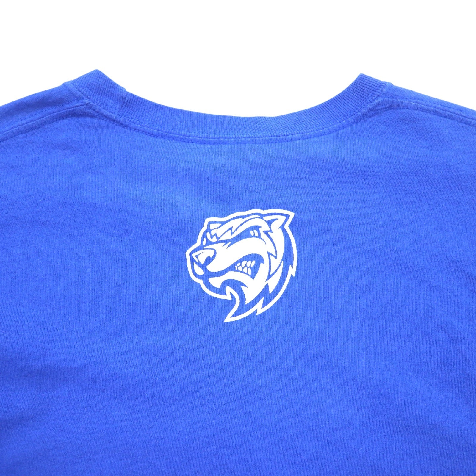 GILDAN T-shirt a maniche lunghe con stampa college, taglia M, blu, WHITTIER WOLVERINES, made in Honduras