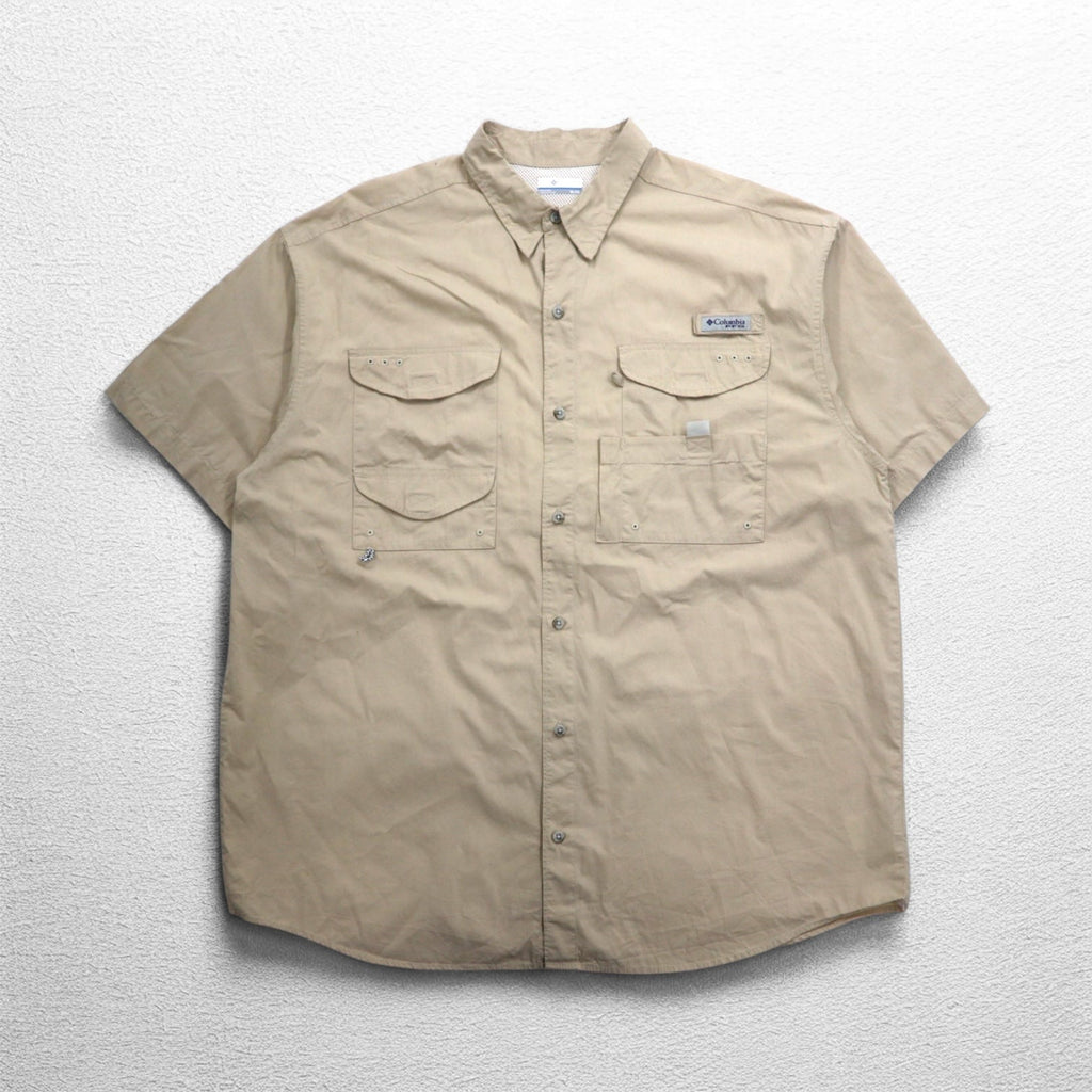 Columbia PFG Bahama Camicia da pesca a maniche corte XL Beige Cotone FM7130