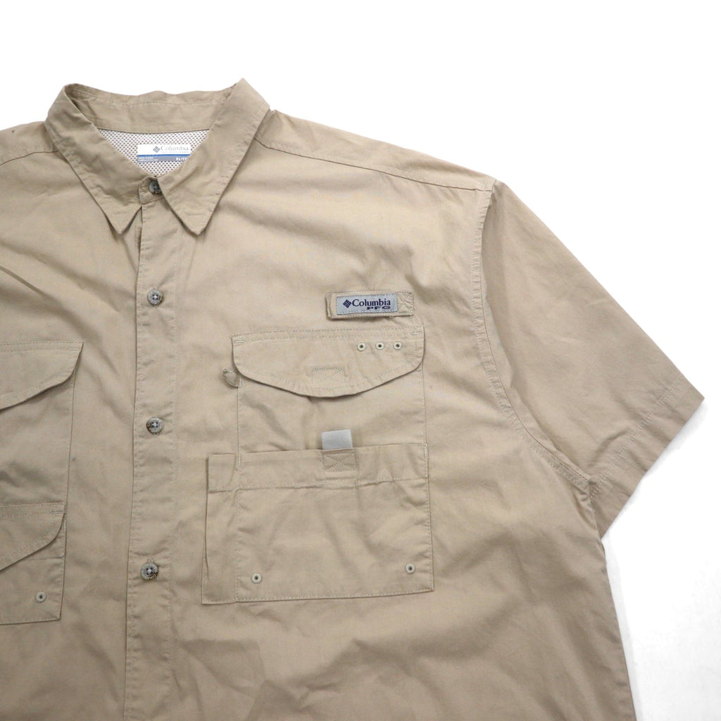 Columbia PFG Bahama Camicia da pesca a maniche corte XL Beige Cotone FM7130