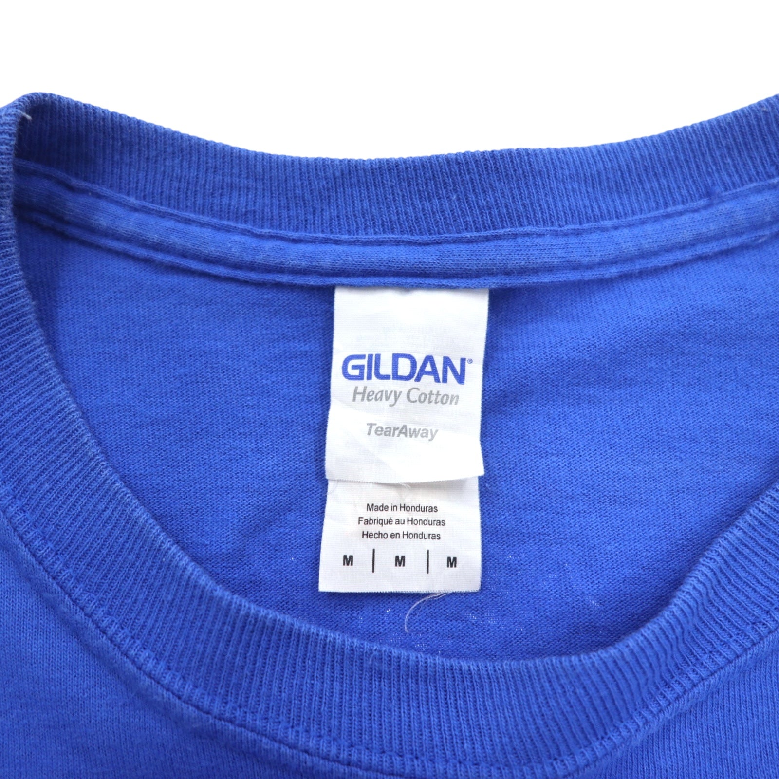 GILDAN T-shirt a maniche lunghe con stampa college, taglia M, blu, WHITTIER WOLVERINES, made in Honduras