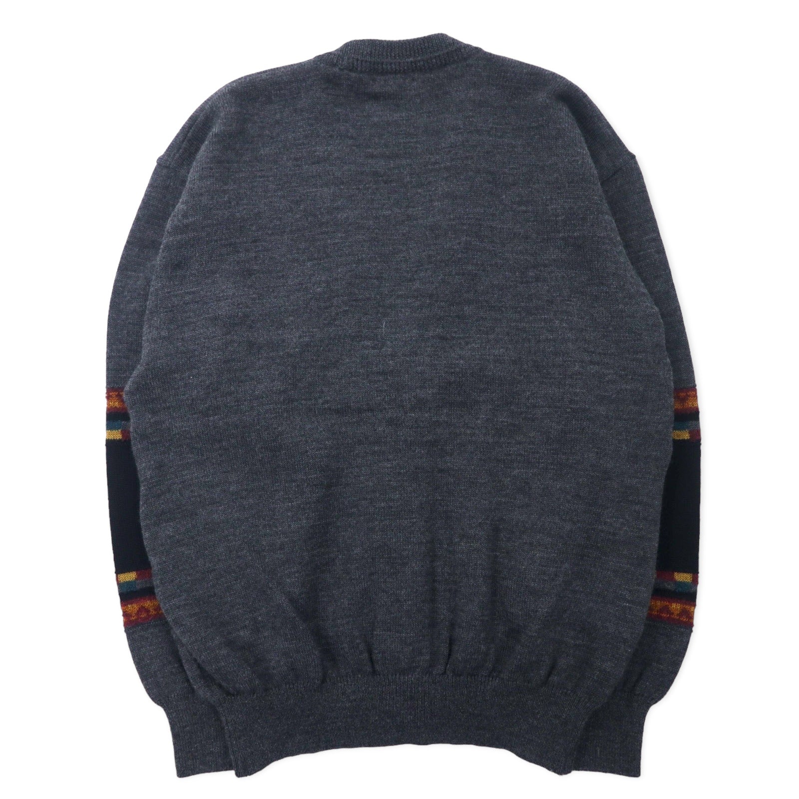PARIS Cardigan a maglia retrò M Grigio Lana Fabbricato in Giappone