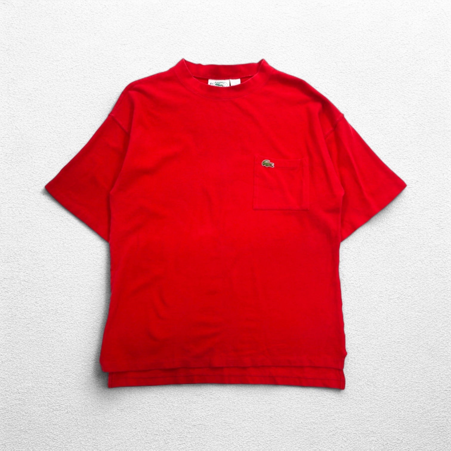 IZOD LACOSTE anni '90 Polo in piqué taschino sul petto logo ricamato taglia L colore rosso