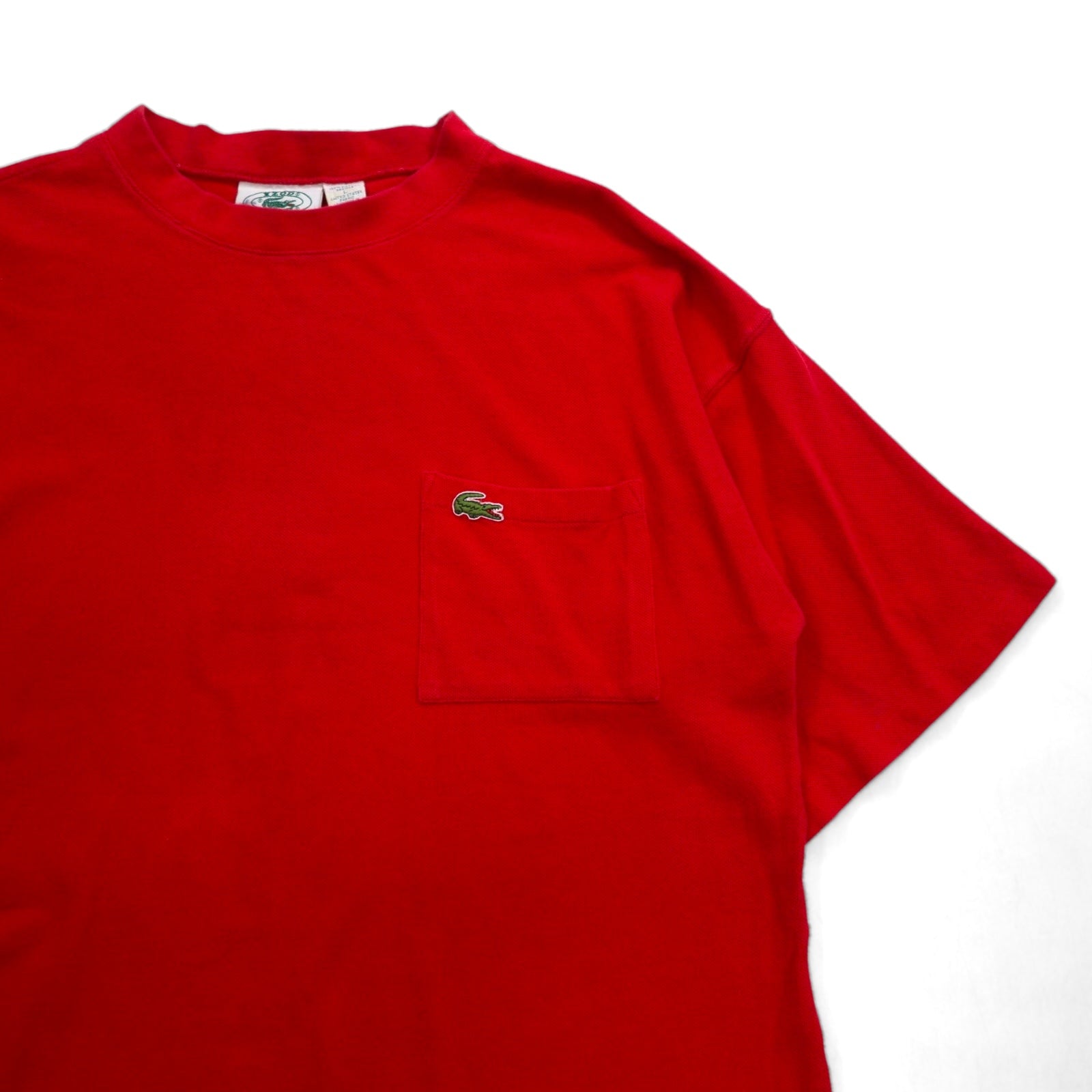 IZOD LACOSTE anni '90 Polo in piqué taschino sul petto logo ricamato taglia L colore rosso