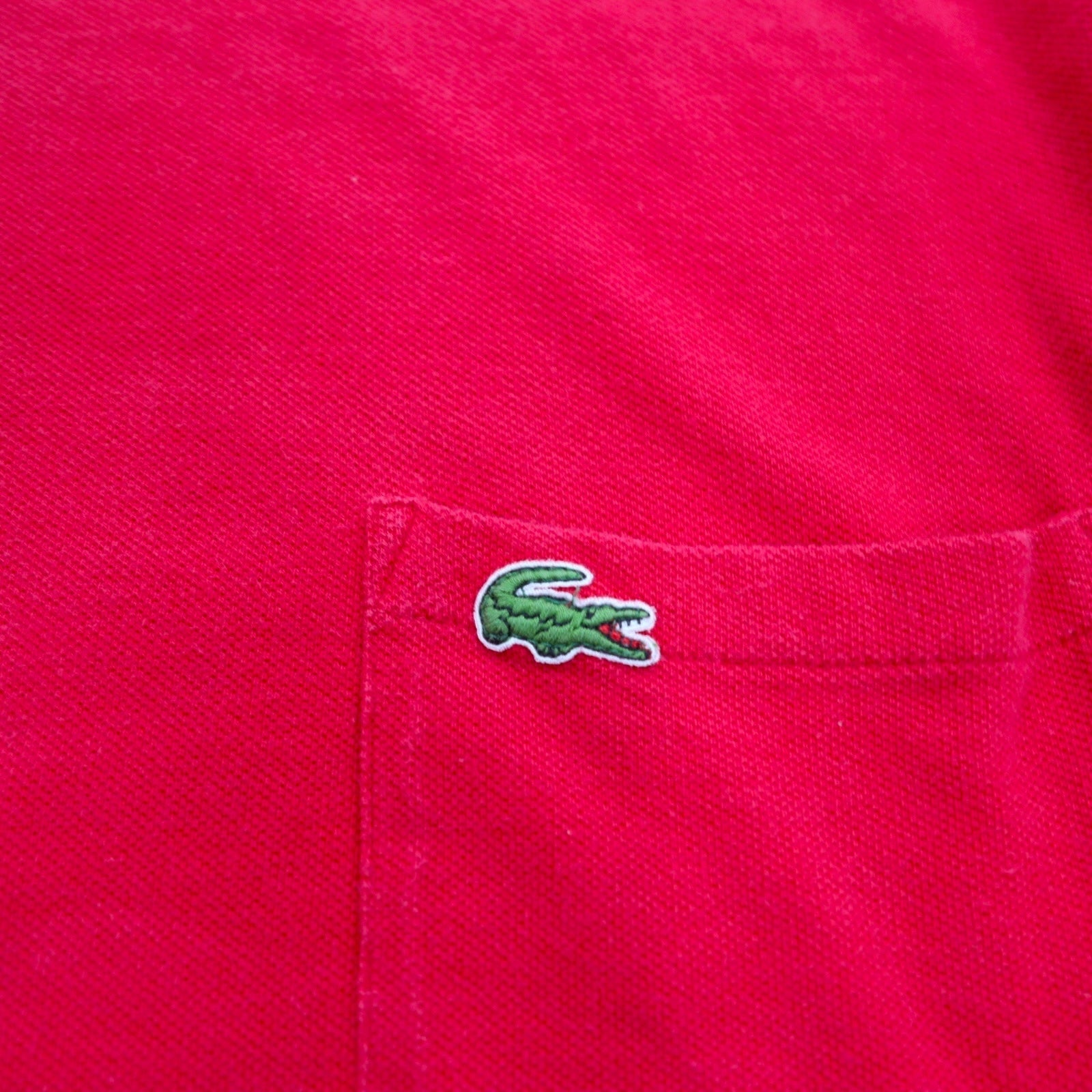 IZOD LACOSTE anni '90 Polo in piqué taschino sul petto logo ricamato taglia L colore rosso