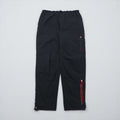 POLO SPORT ( RALPH LAUREN ) 90年代 ワイド ナイロン トラックパンツ ジャージ XL ブラック 裾ジップ スリット