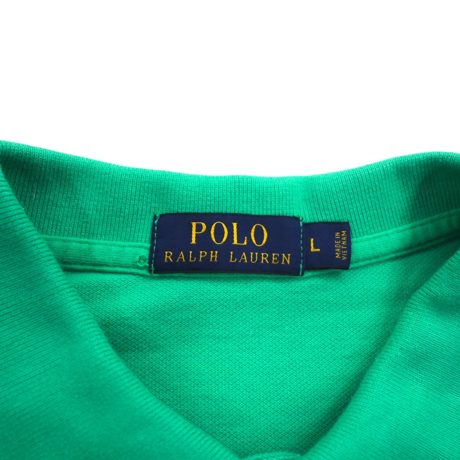 POLO RALPH LAUREN Polo L verde cotone piquet ricamo small pony
