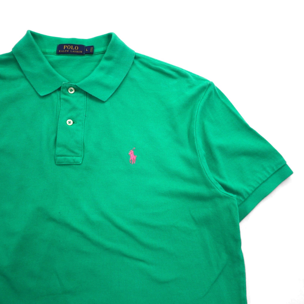 POLO RALPH LAUREN Polo L verde cotone piquet ricamo small pony