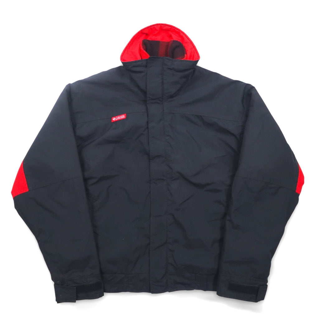 Columbia anni '90 3WAY Giacca a vento con interno in pile Taglia L Nero Rosso a quadri Bugaboo