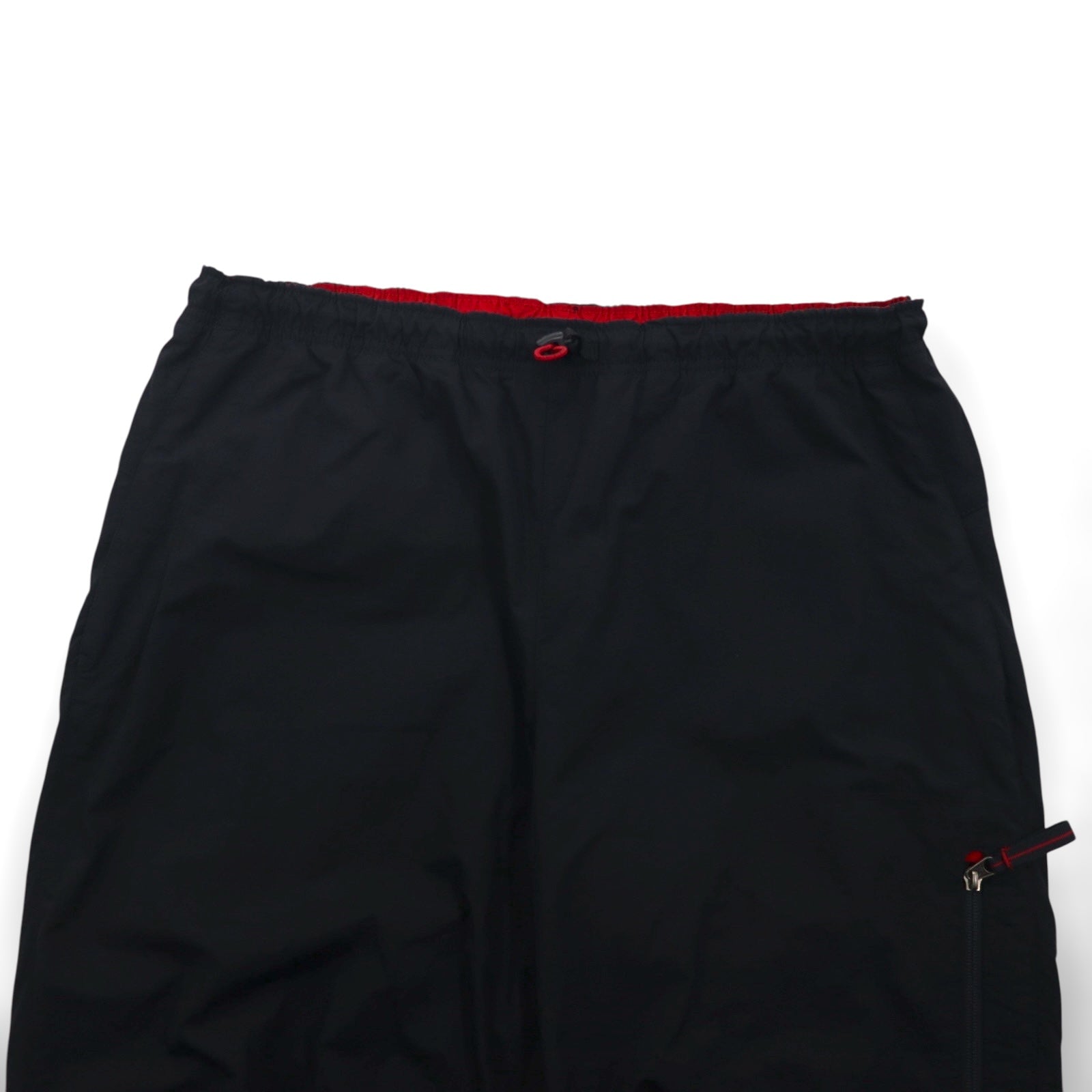 POLO SPORT ( RALPH LAUREN ) 90年代 ワイド ナイロン トラックパンツ ジャージ XL ブラック 裾ジップ スリット