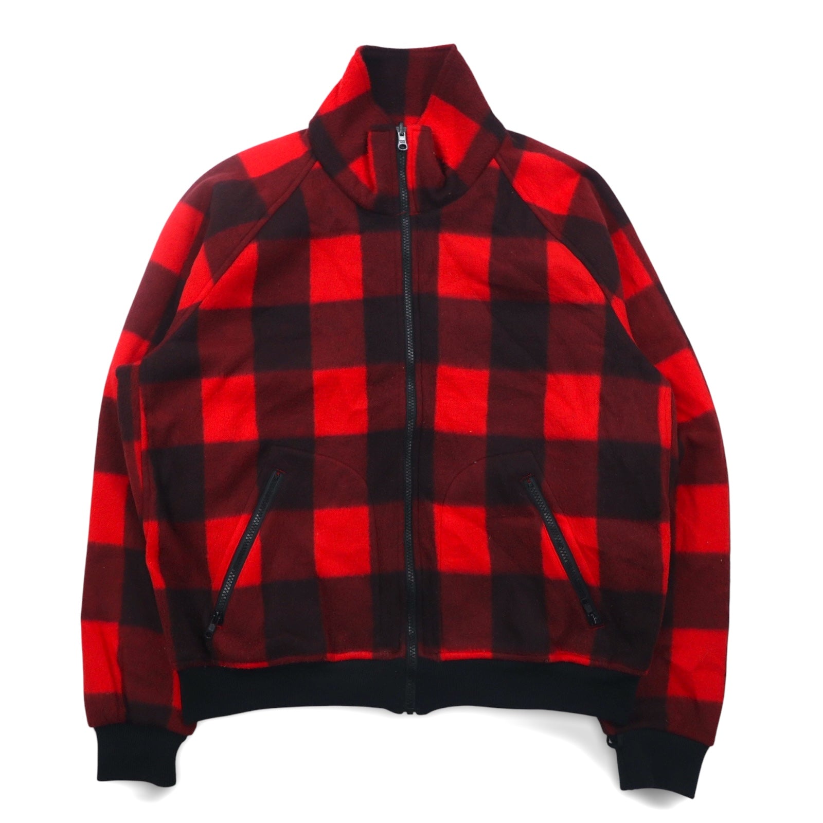 Columbia anni '90 3WAY Giacca a vento con interno in pile Taglia L Nero Rosso a quadri Bugaboo