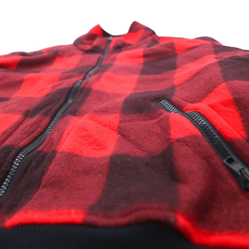 Columbia anni '90 3WAY Giacca a vento con interno in pile Taglia L Nero Rosso a quadri Bugaboo