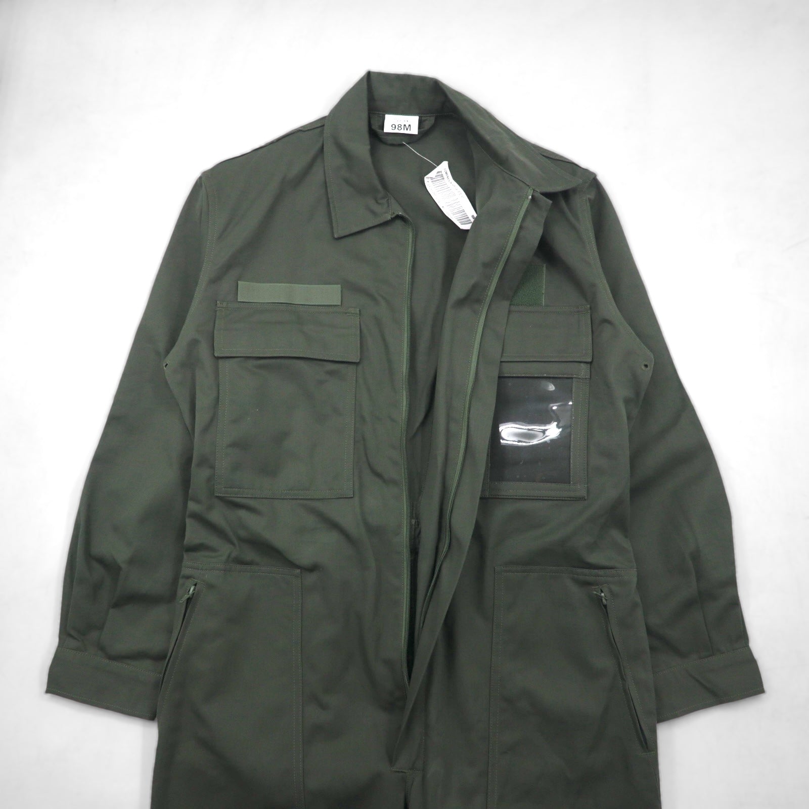 Vintage French Work Military Coveralls MAGECO 00年代 オールインワン ジャンプスーツ つなぎ L カーキ ダブルニー ミリタリー MAGECO 32/04 デッドストック 未使用品